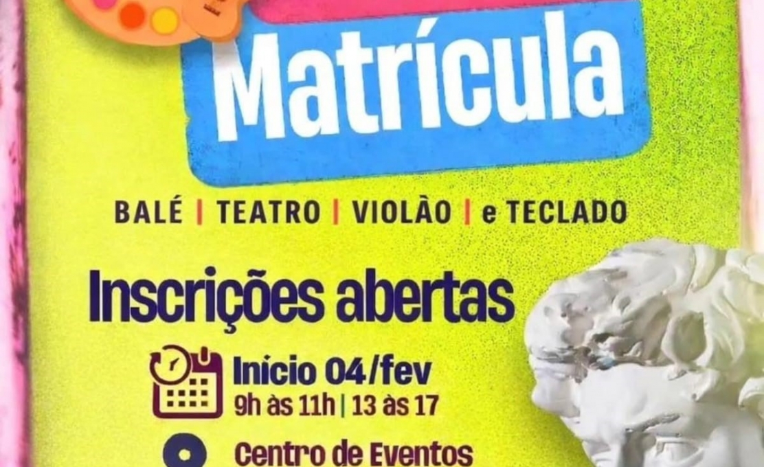 Oficinas de Artes Alcides Juca Queiroz abrem inscrições para aulas de violão, teclado, teatro e balé