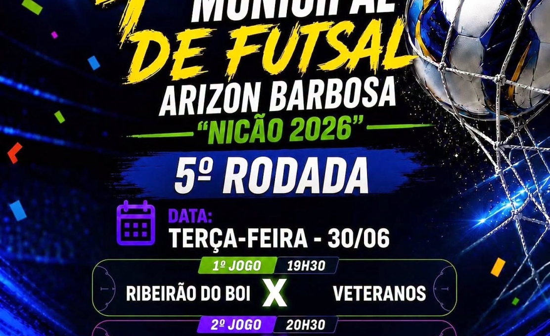 Noite de Futsal com Grandes Duelos no Ginásio Poliesportivo