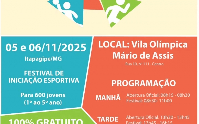 Itapagipe receberá o Festival de Iniciação Esportiva