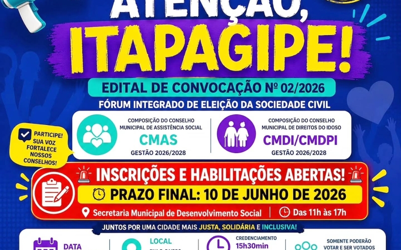  ATENÇÃO, ITAPAGIPE