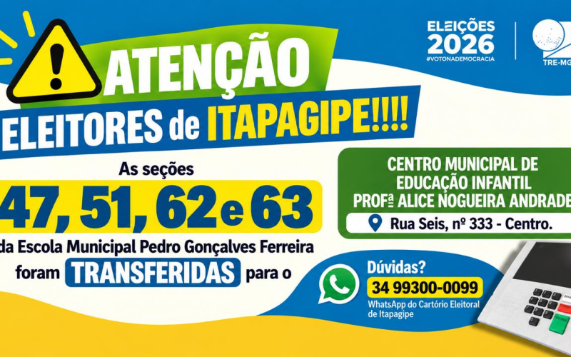  ATENÇÃO, ELEITORES DE ITAPAGIPE