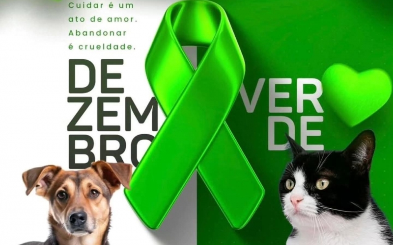 O Dezembro Verde é uma campanha de conscientização dedicada à proteção dos animais e ao combate ao abandono