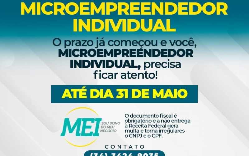 Atenção microempreendedor individual, chegou a hora de fazer a declaração anual do MEI.