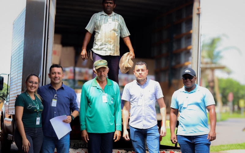 Prefeito Ricardo Garcia recebe doações  da Usina BP Bionergy