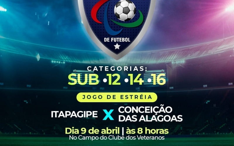Neste sábado, dia 09 de abril, acontece o jogo de estréia da Copa 3 Rios de Futebol em Itapagipe.
