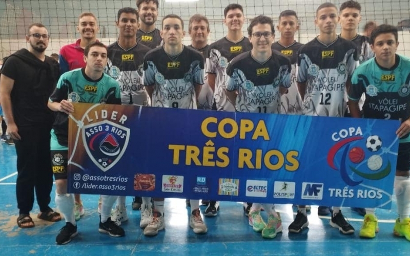 Os times de Itapagipe feminino e masculino jogaram pela Copa três Rios de Voleibol