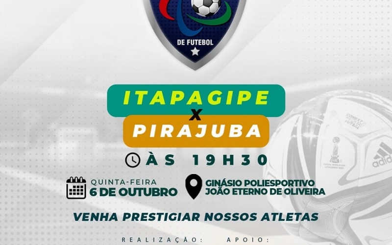 Nesta quinta-feira, dia 06 de outubro, acontece mais uma etapa da Copa 3 Rios de Futsal
