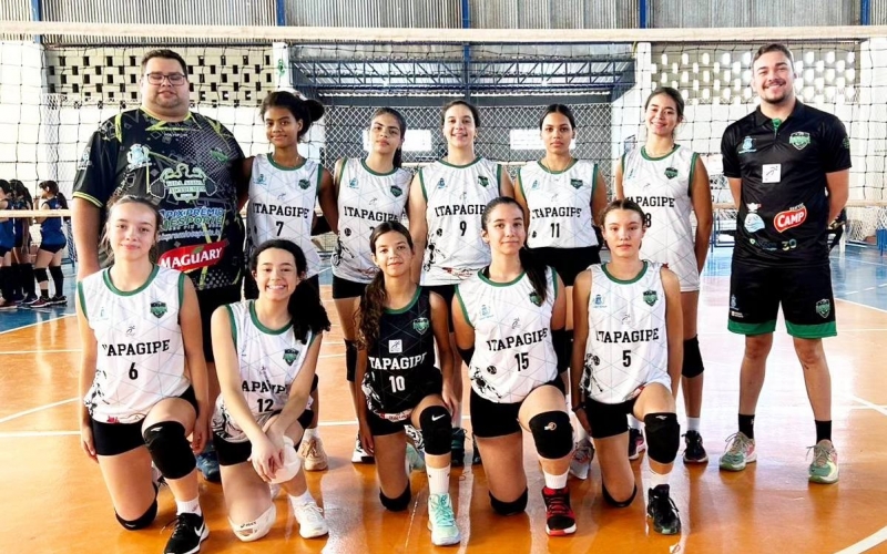 As equipes de vôlei feminino sub 14 e sub 17 de Itapagipe continuam em alta na Copa 3 Rios de Voleibol