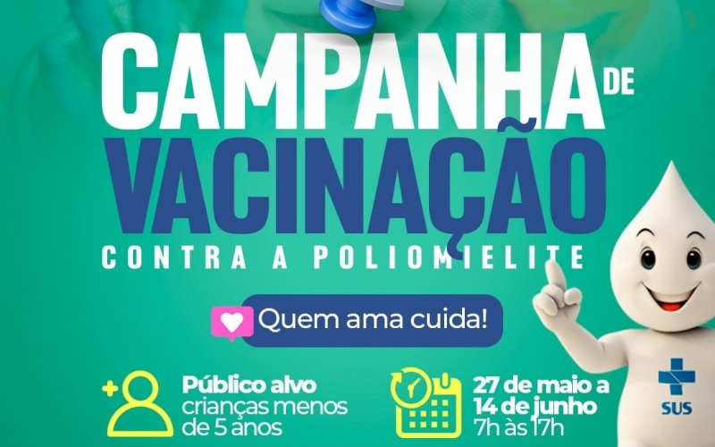 A campanha de vacinação contra a poliomielite começou nesta segunda-feira (27) em Itapagipe