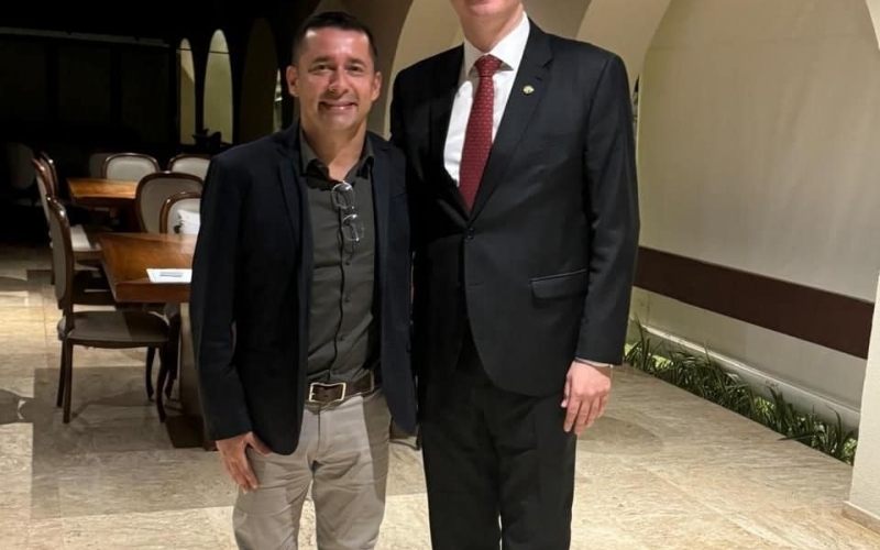 Prefeito Ricardo Garcia participa de reunião com o presidente do Senado, Rodrigo Pacheco em Brasília