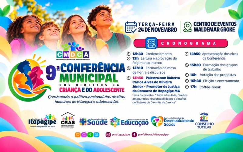 A participação de todos faz a diferença na garantia dos direitos das nossas crianças e adolescentes!