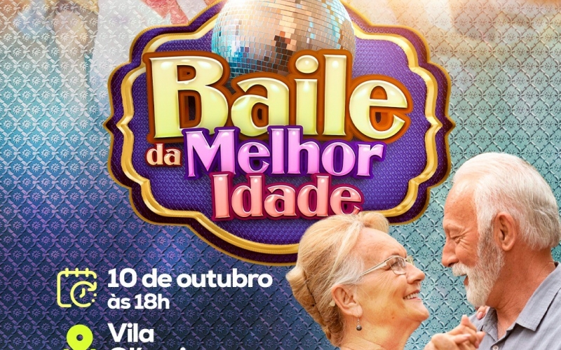 Nesta quinta-feira tem mais um baile da melhor Idade na Vila Olímpica 