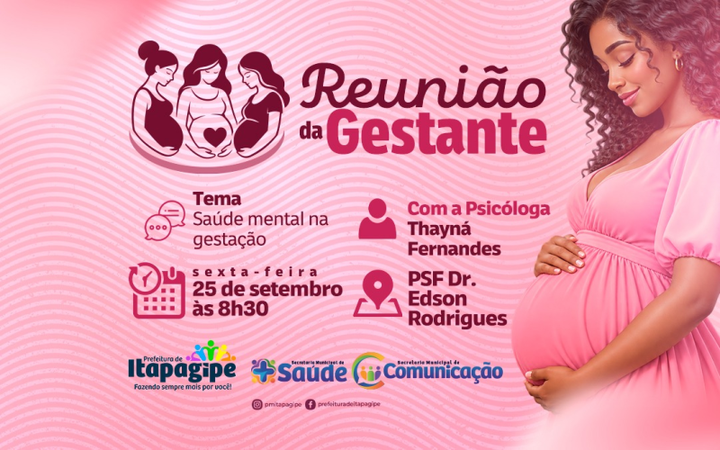 Reunião da Gestante abordará saúde mental na gestação