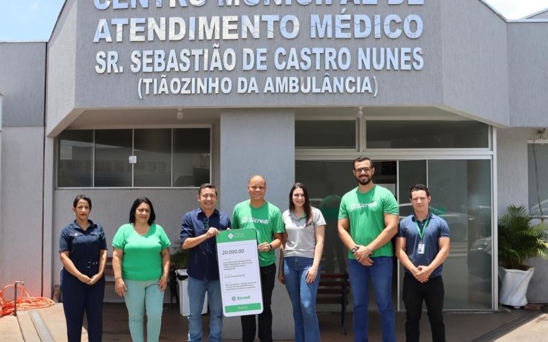 Sicredi Ibiraiaras RS/MG doa R$ 20 mil ao Centro Municipal de Atendimento Médico de Itapagipe